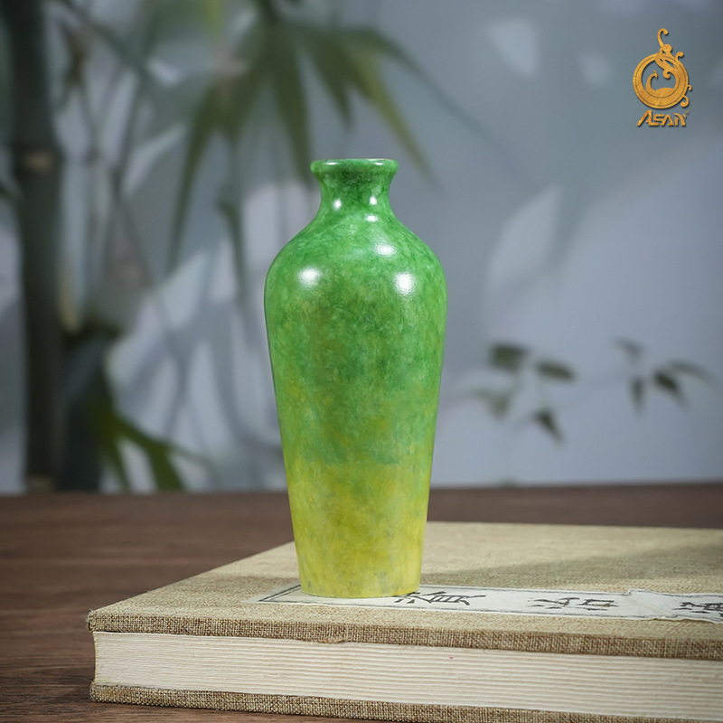 厂家直销黄铜《春色满园》铜工艺品家用客厅桌面插花干花花瓶装饰