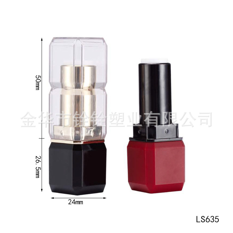LS635 Lipstick tube, lipstick tube, square ABS lipstick, empty tube, cosmetics, empty packaging materials, factory wholesale and customization Item Picture
