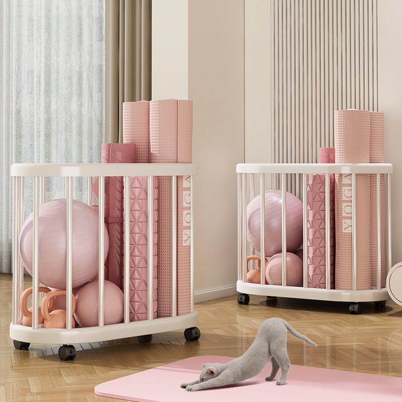 瑜伽收纳筐带轮瑜伽垫收纳大容量推车多功能运动器材收纳筐