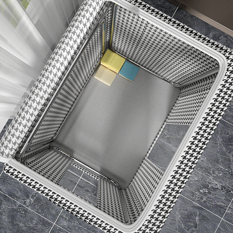 卓晨千鸟格被子收纳箱大容量防水防潮装衣服棉被搬家打包袋百纳箱细节图