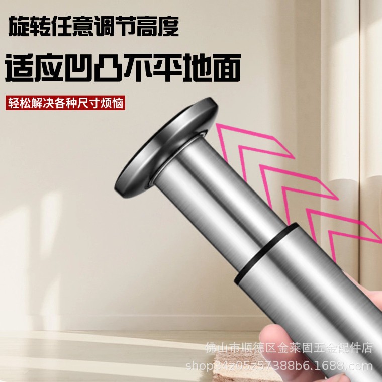 不锈钢可调节支撑脚沙发脚茶几底座伸缩柜脚床腿桌腿电视柜支撑柱产品图