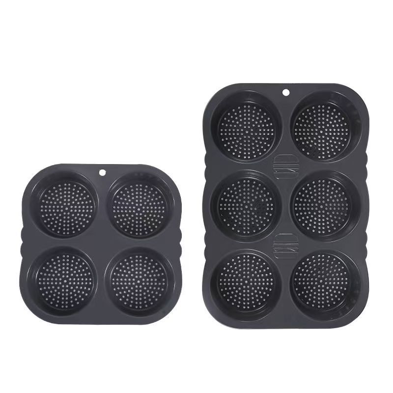 In-stock multi-hole silicone hamburger and bread molds, household food-grade silicone non-stick molds, kitchen tools Item Picture