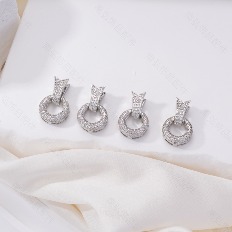Zhuji pearl necklace buckle 8-shaped buckle, handcrafted end buckle, connecting buckle, mother-and-child buckle, sweater chain, universal buckle, DIY accessories details Picture