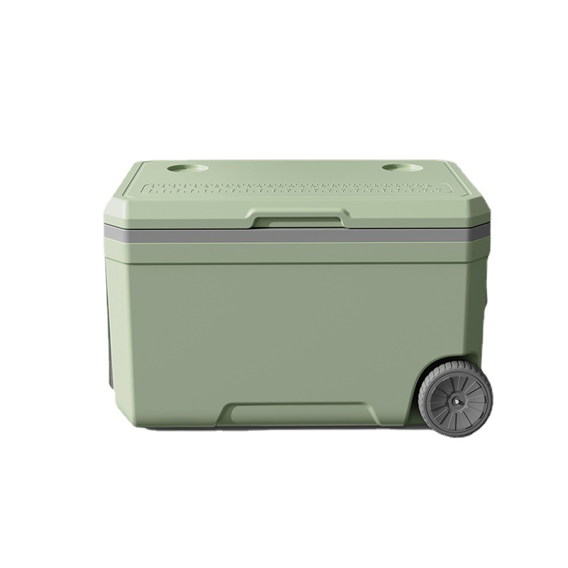 70-liter food-grade insulated box with PU pull rod pulley, outdoor fishing, picnic, camping ice cube refrigeration and cold preservation box Specification image