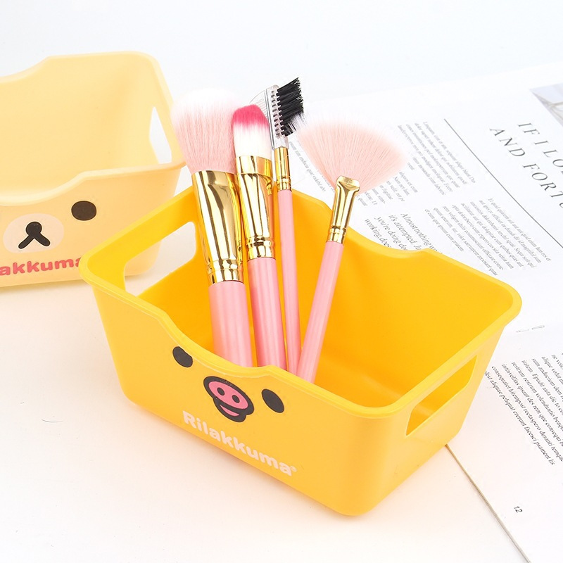 Cosmetics and jewelry storage box, cartoon sundries desktop storage box, cosmetics organization box, storage box, home girl Specification image