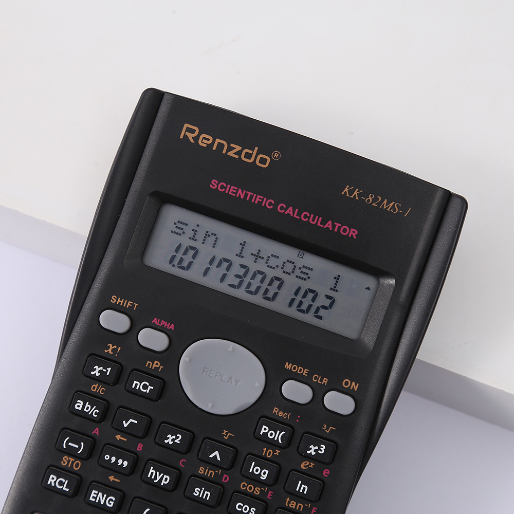 The KK-82MS scientific function calculator is a multi-functional calculator specifically designed for student exams and a portable accounting computer Specification drawing