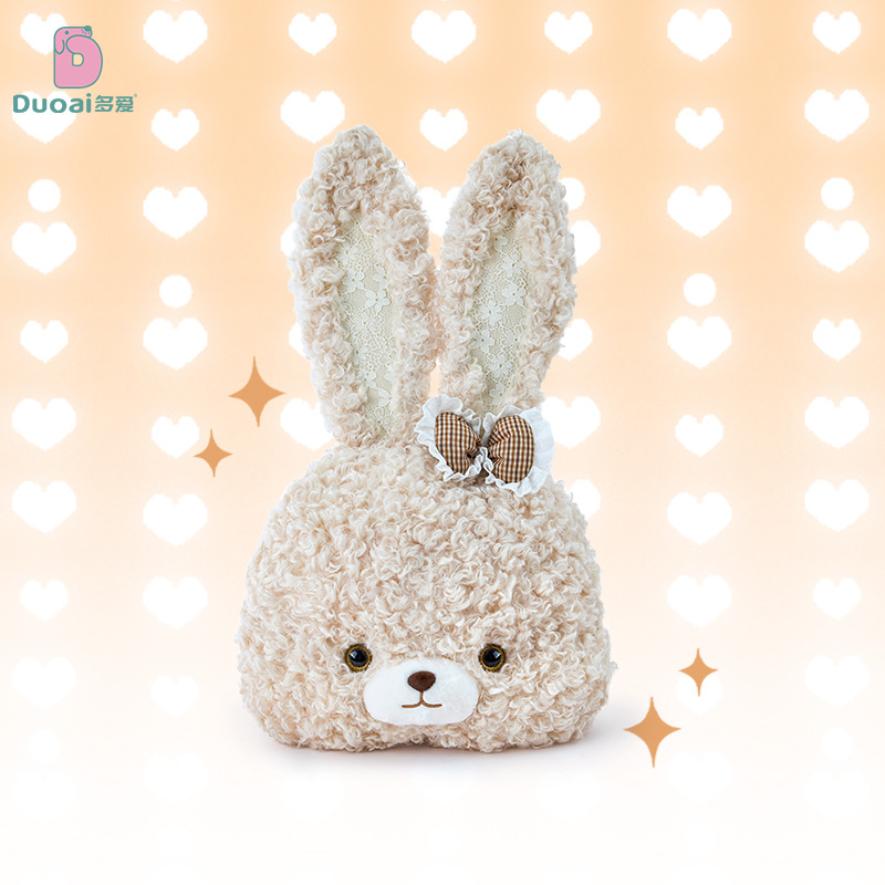"Duoai Genuine plush Rabbit Bag, Cute Girl doll backpack, lolita Lace long-eared Rabbit doll crossbody bag.