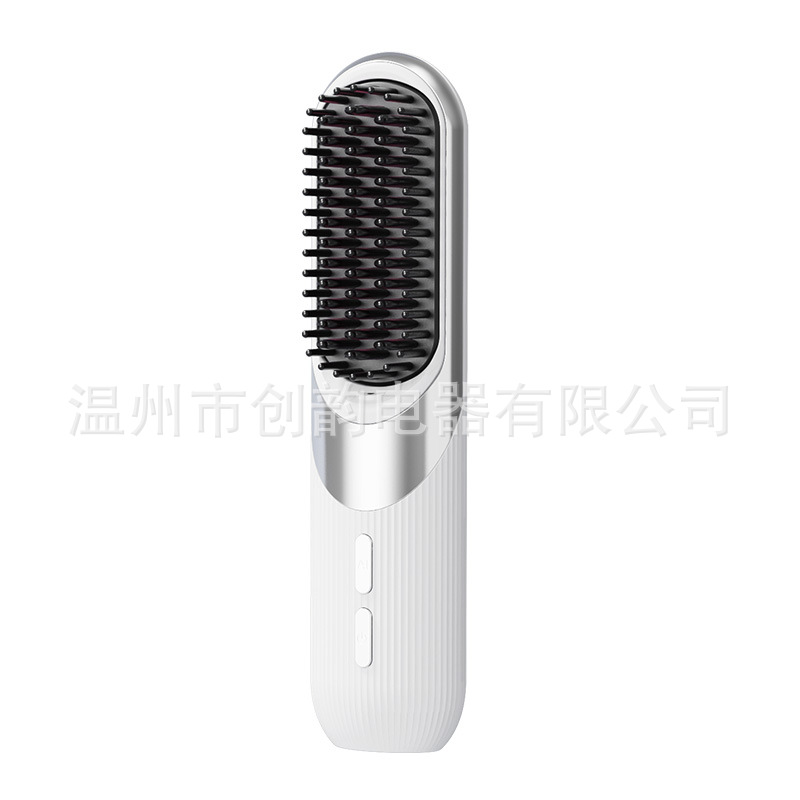 Wireless hair straightening comb, negative ions do no harm to hair, portable hair straightening and curling iron, dual-purpose straight plate clamp, electric comb, high skull top wonder Item Picture