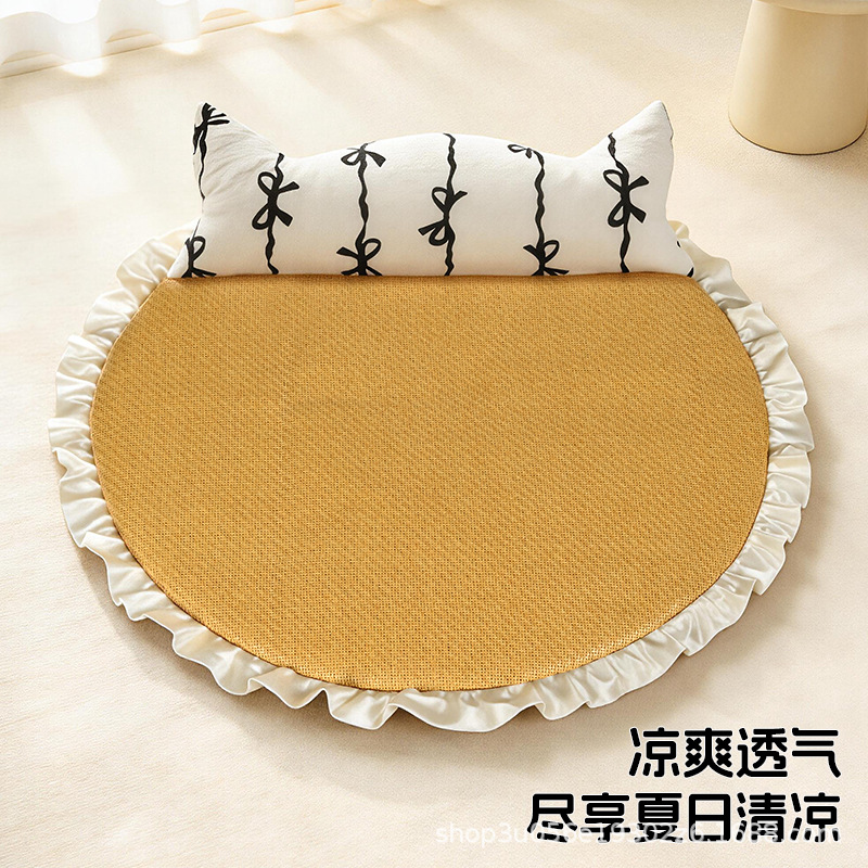 Colchoneta de verano para gatos con almohada pequeño sofá cama para gatos cojín de dormir de enfriamiento red de hielo para perros perrera suministros para mascotas Specification image