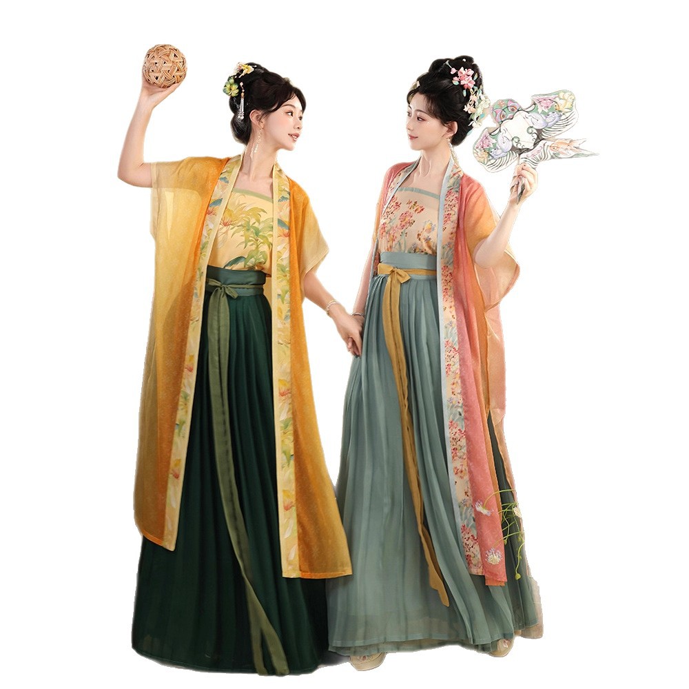 New stock of long-sleeved Chinese-style Hanfu women's performance costumes and armor made in the Ming Dynasty Item Picture