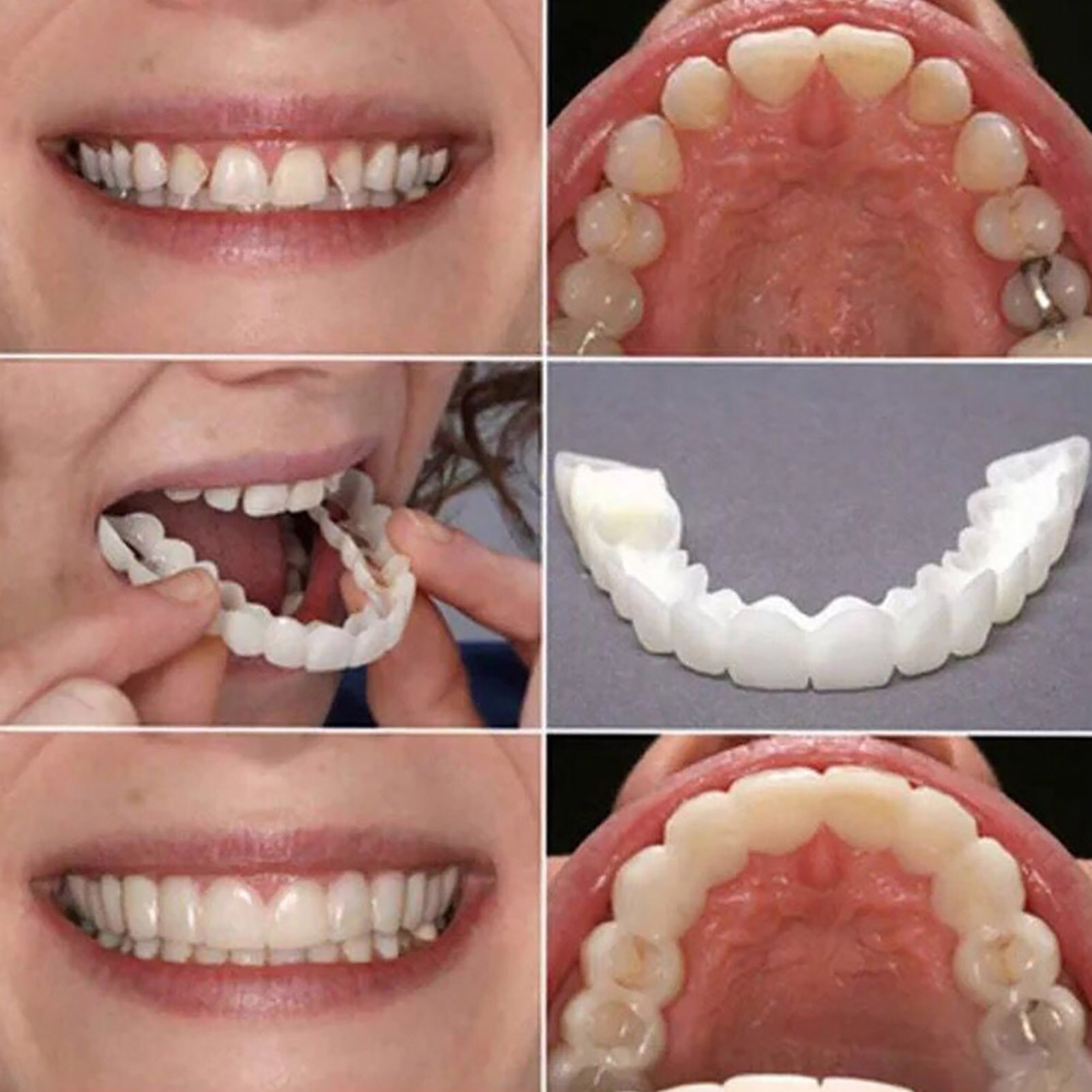 Cross-border exclusive supply of dental guards, dentures, upper and lower teeth, decorative simulation dentures, simulation dentures, transparent dentures Specification image