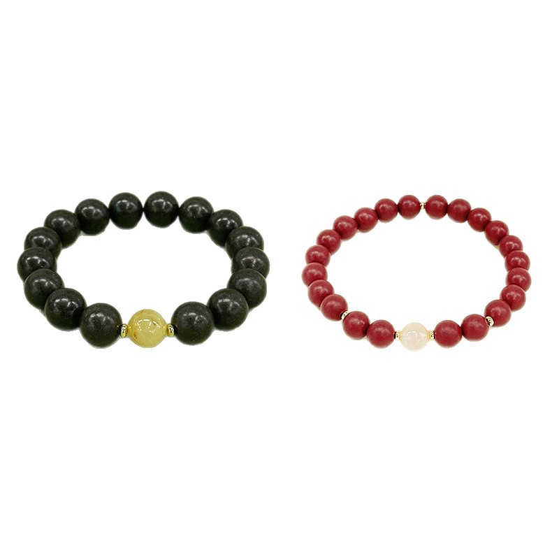Factory direct supply of Twin Stars natural medicinal Fragrance and incense beads couple bracelets, bracelets, gifts and accessories, suitable for both men and women Item Picture