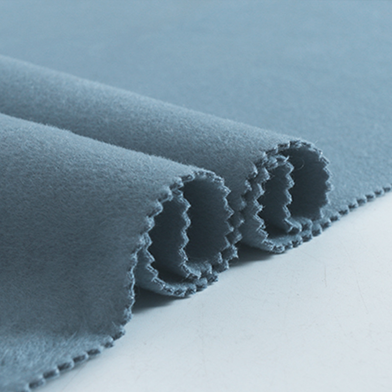 羊毛双面呢秋冬大衣面料全毛粗纺毛料外套裤装时装面料厂家批发产品图