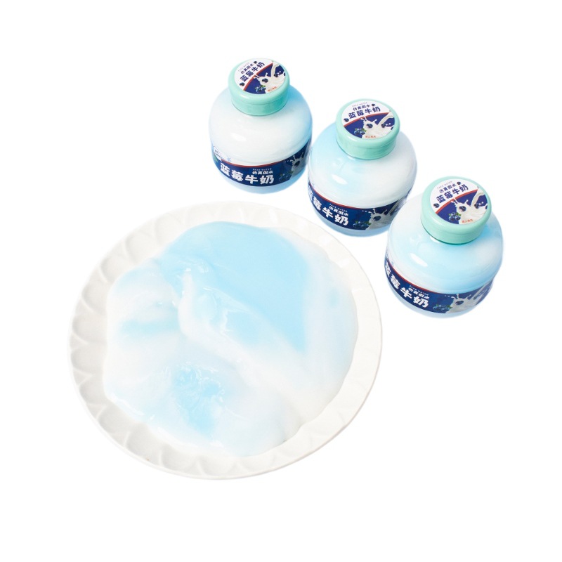 Milk Simulation Water Slime, Blueberry Milk Ice Buttermilk, Internet Celebrity Bestseller Hug Milk, Children's Toy Slime Item Picture