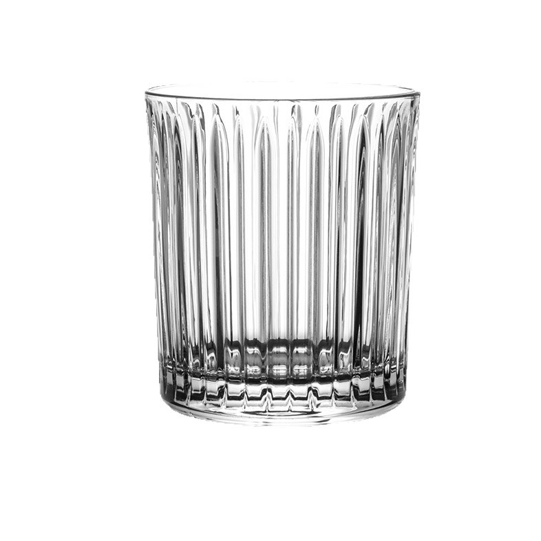Lex Czech imported crystal pure hand-carved whisky glass, simple carved Western-style wine glass, straight classical glass Item Picture