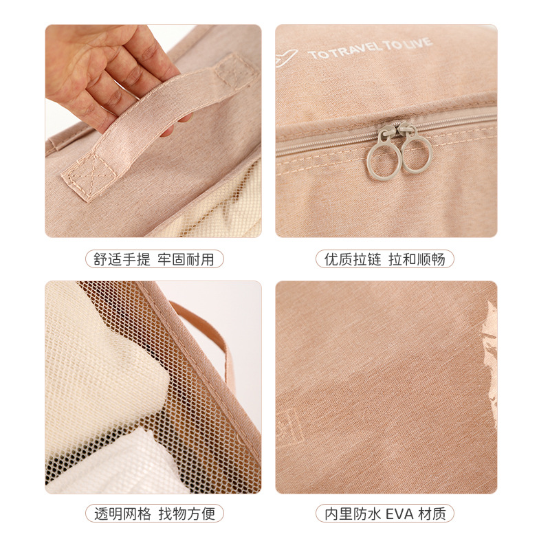 Cationic storage bag, clothing organization, travel seven-piece set, underwear and socks storage bag, convenient for travel and business trip storage Specification image