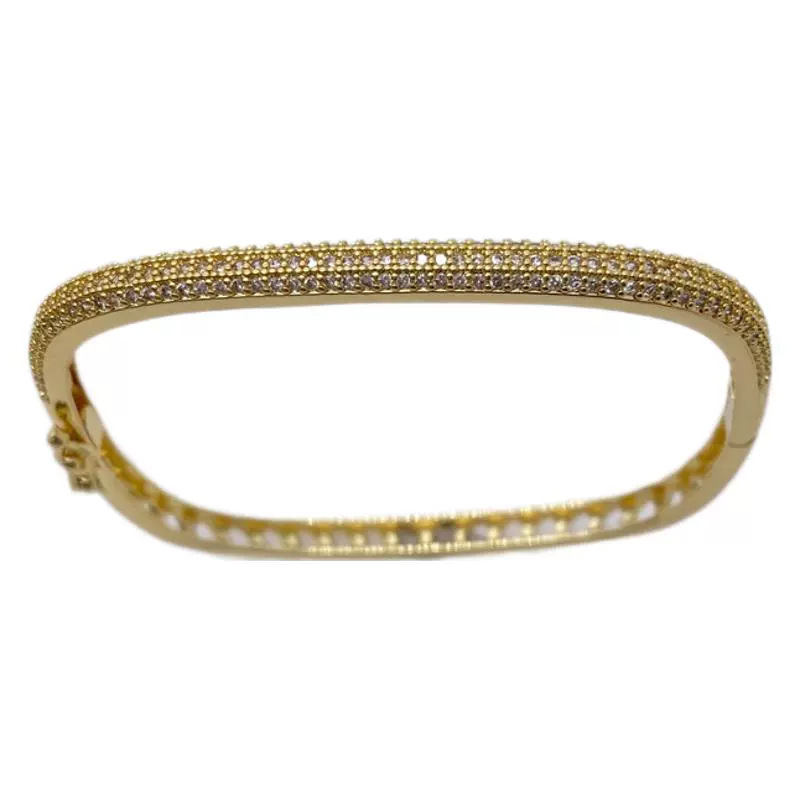 24 New European and American best-selling hollowed-out full diamond style bracelet, semi-hollowed-out star-shaped versatile bracelet for women Item Picture