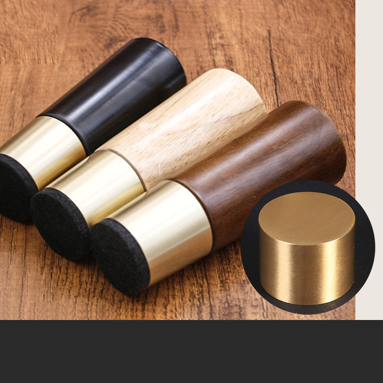 铜脚套家具纯铜新中式红木家具脚垫椅子沙发櫈护黄箍五金配件装饰细节图