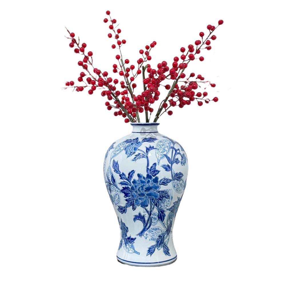 Ceramic vases, high-end blue and white porcelain home decorations, entrance hall and living room ornaments, hotel creative handicrafts Item Picture