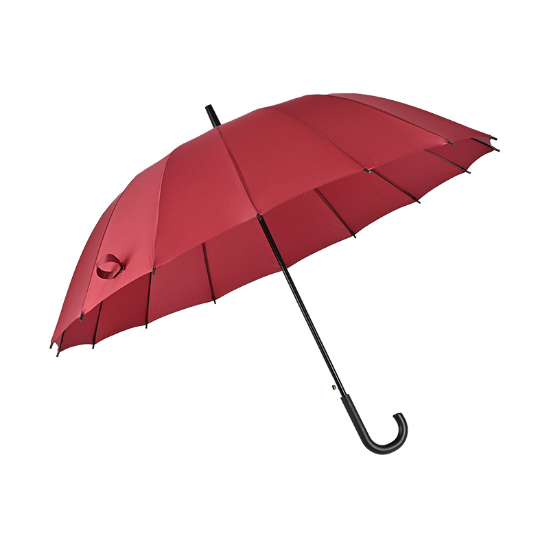 Red golf umbrella, windproof, thickened large canopy Item Picture