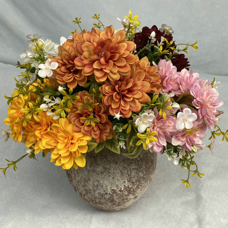 仿真花DIY发饰配件/仿真花/5朵塑膠花/假花/假花批发细节图