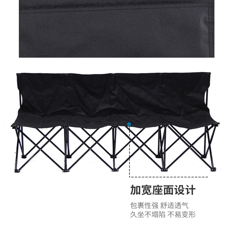 600D Oxford cloth steel pipe training and waiting chair for the football field, backrest camping outdoor beach chair Item Picture