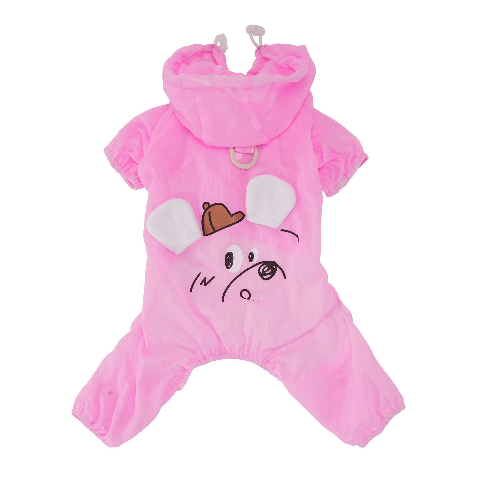 Spring and summer pet waterproof four-legged coat, dog and cat cap skin coat, small dog, teddy and bichon Frise outdoor wear Item Picture