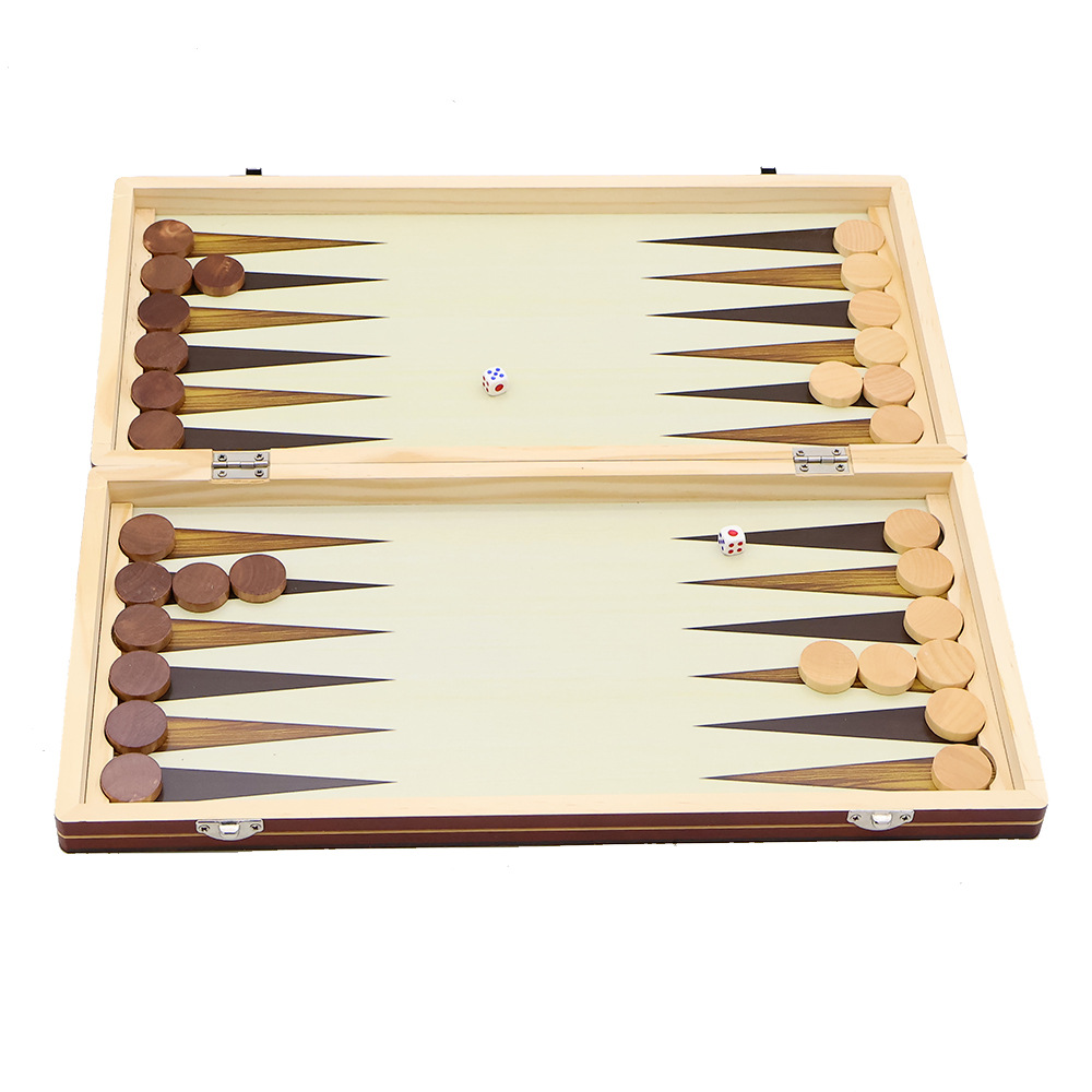 New wooden magnetic chess 3-in-1 set Portable foldable puzzle and competitive board game toy for direct sale Specification image