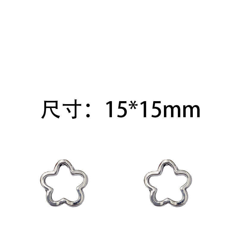 DIY zinc alloy jewelry accessories, straight and small hole plum blossom pendants, Chinese-style earrings, hairpins, tassels, beaded pendants Item Picture