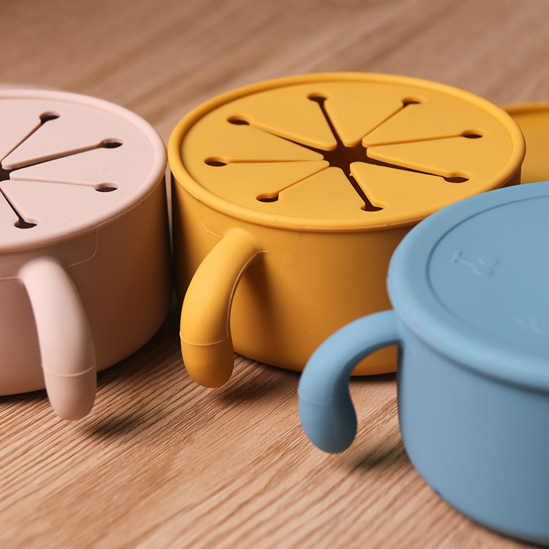 跨境现货批发母婴产品儿童餐具辅食碗辅食盒硅胶碗带盖