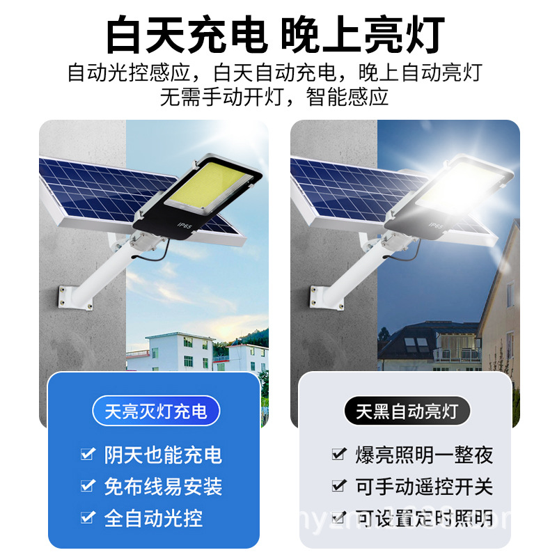 太阳能照明灯/太阳能灯/太阳能/太阳能板庭院灯/太阳能路灯3头产品图