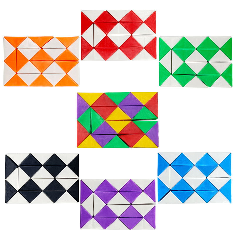 Juguete intelectual transfronterizo 24 segmentos regla mágica 100 variaciones plegable puzzle trompeta 24 segmentos 100 variaciones regla mágica regalo Item Picture