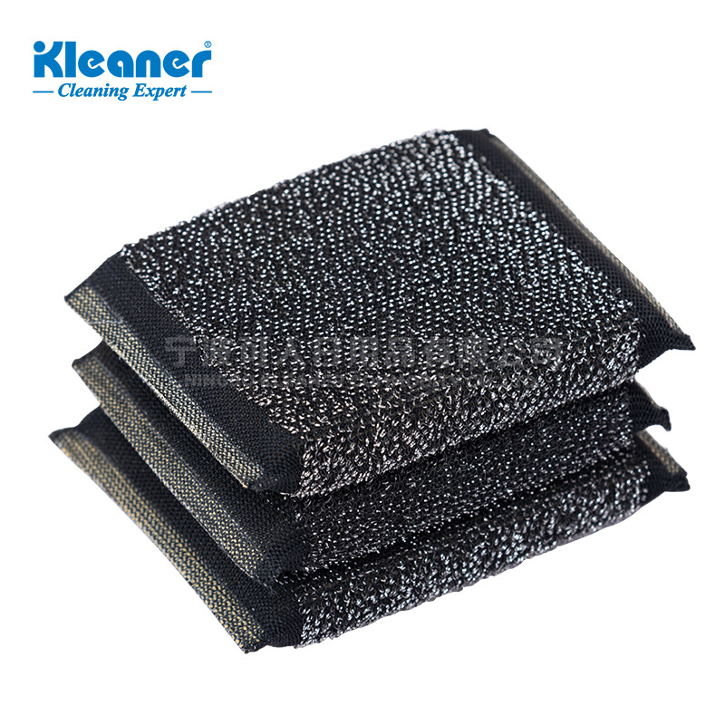 kleaner海绵擦钢丝棉清洁块刷锅海绵擦锅洗锅刷碗百洁布洗碗海绵白底实物图