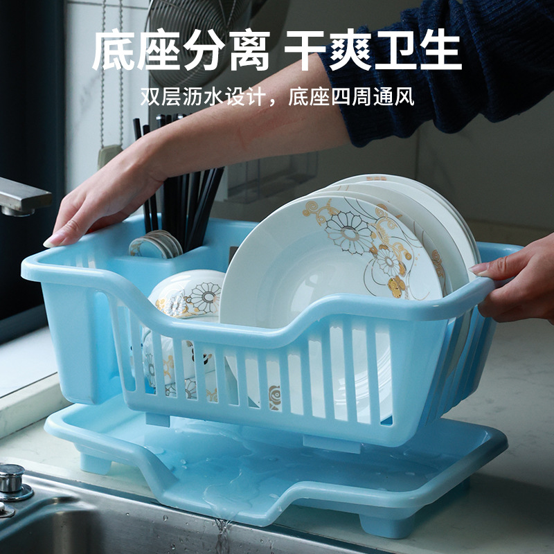 Draining bowl and plate rack, chopsticks sink, storage rack, multi-functional thickened household kitchen draining basket, bowl rack basket details Picture