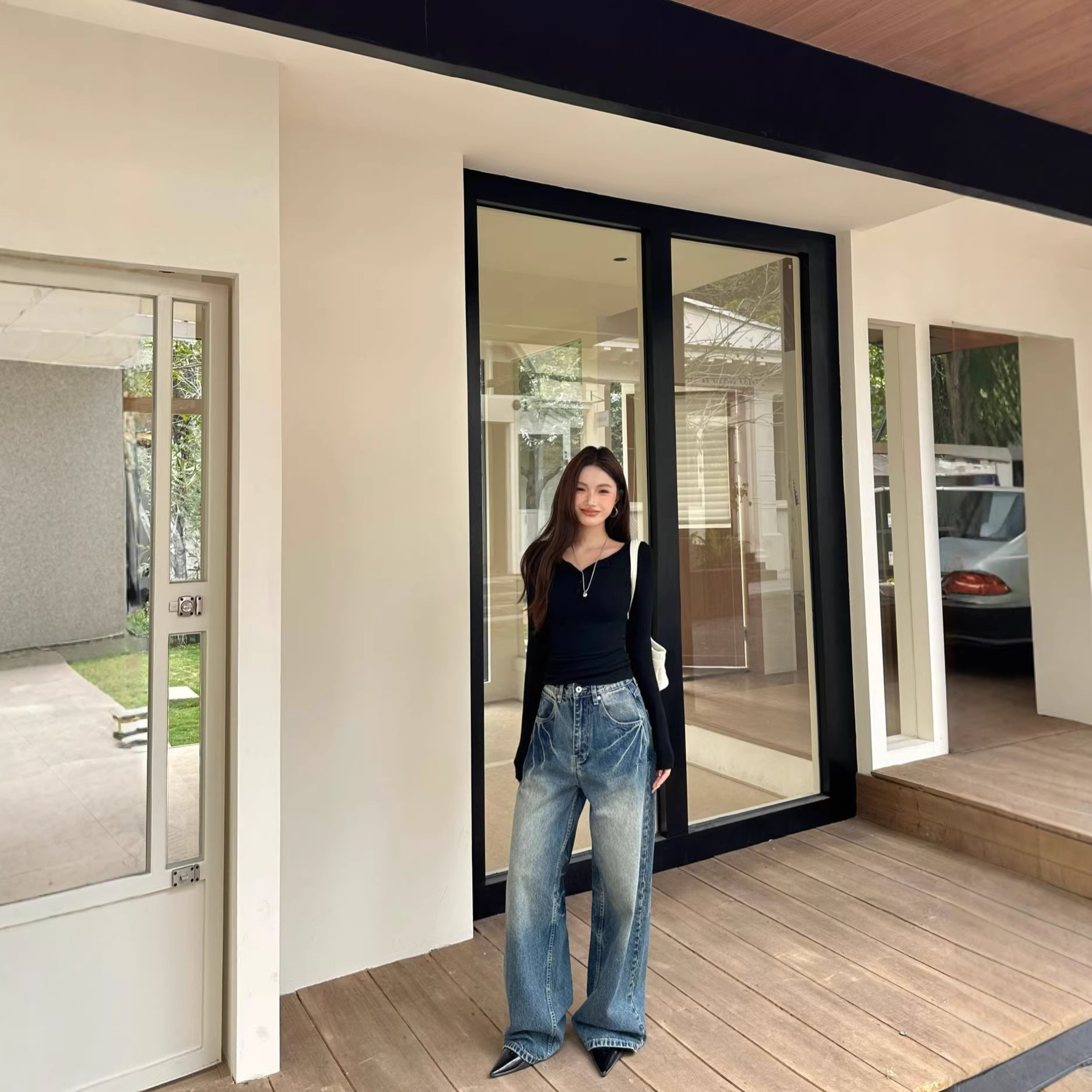 女式牛仔裤实物图