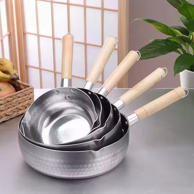 Stainless steel classic Japanese milk pot, stainless steel non-stick pan and cookware set details Picture