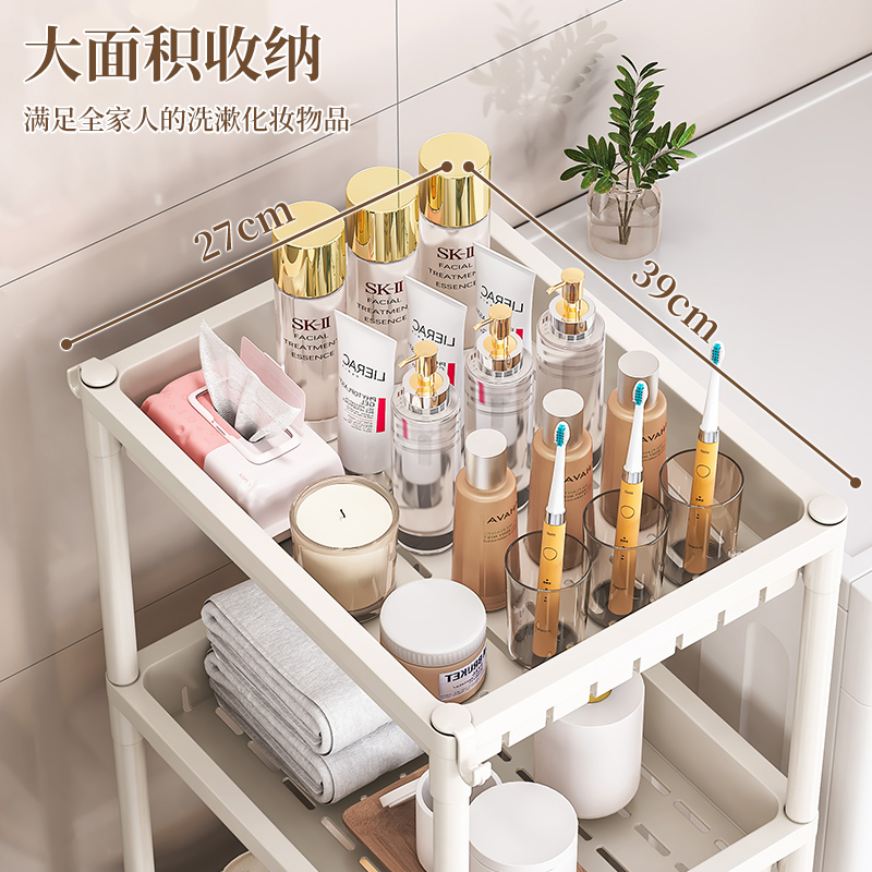 Trolley storage rack, bathroom floor storage rack, dormitory storage rack, bedroom corner rack for moving sundries Application Scenario