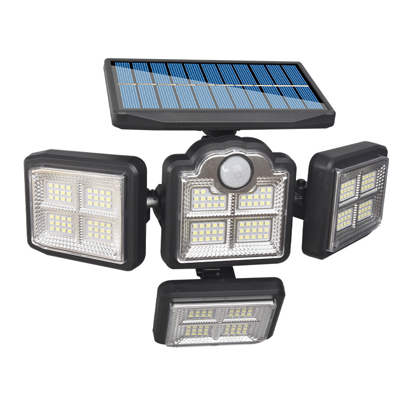 定制太阳能璧灯太阳能路灯旋转分体防水路灯人体感应道路照明庭院白底实物图