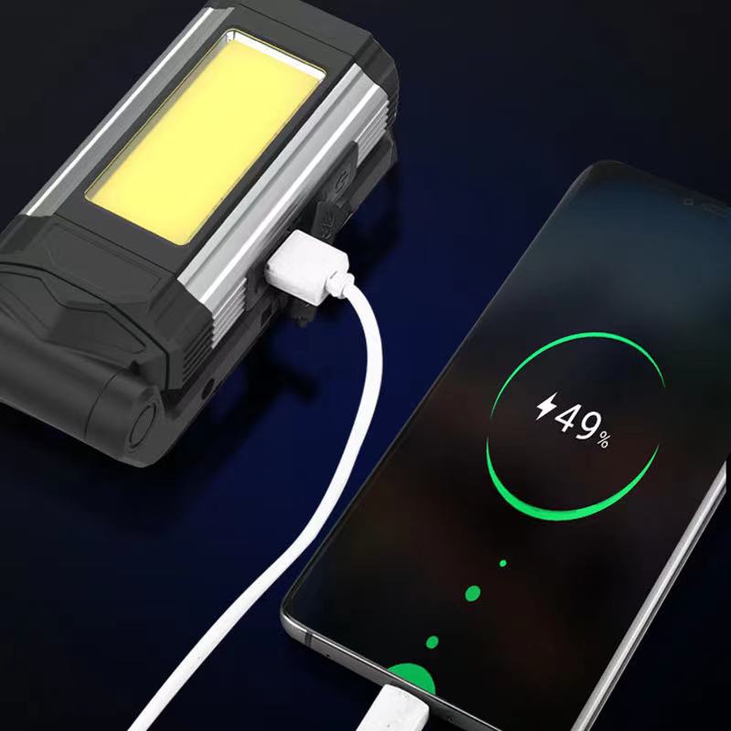 COB high-intensity XPE searchlight USB output hook Strong magnetic multi-functional emergency foldable maintenance work light Specification image