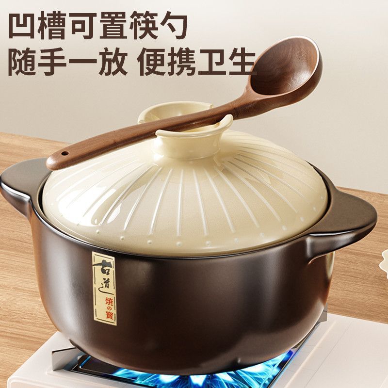High-temperature resistant clay pot stew pot, household gas dry-fired ceramic soup pot, small clay pot soup pot, special soup pot for gas stove Application Scenario