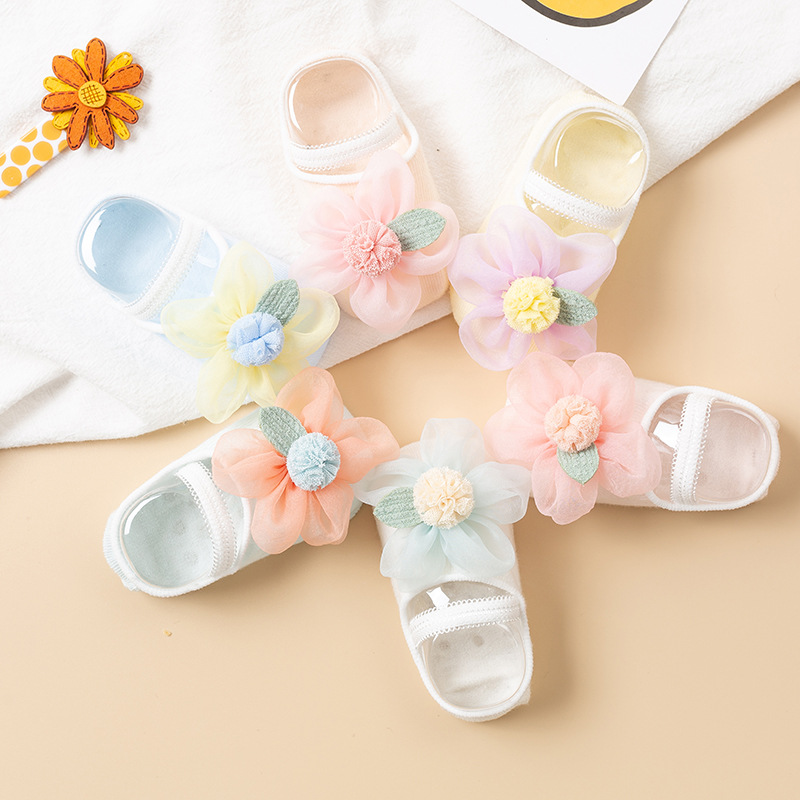 宝宝袜子婴儿春夏季a类棉袜韩国袜套礼盒可爱蕾丝纯色女童花边袜