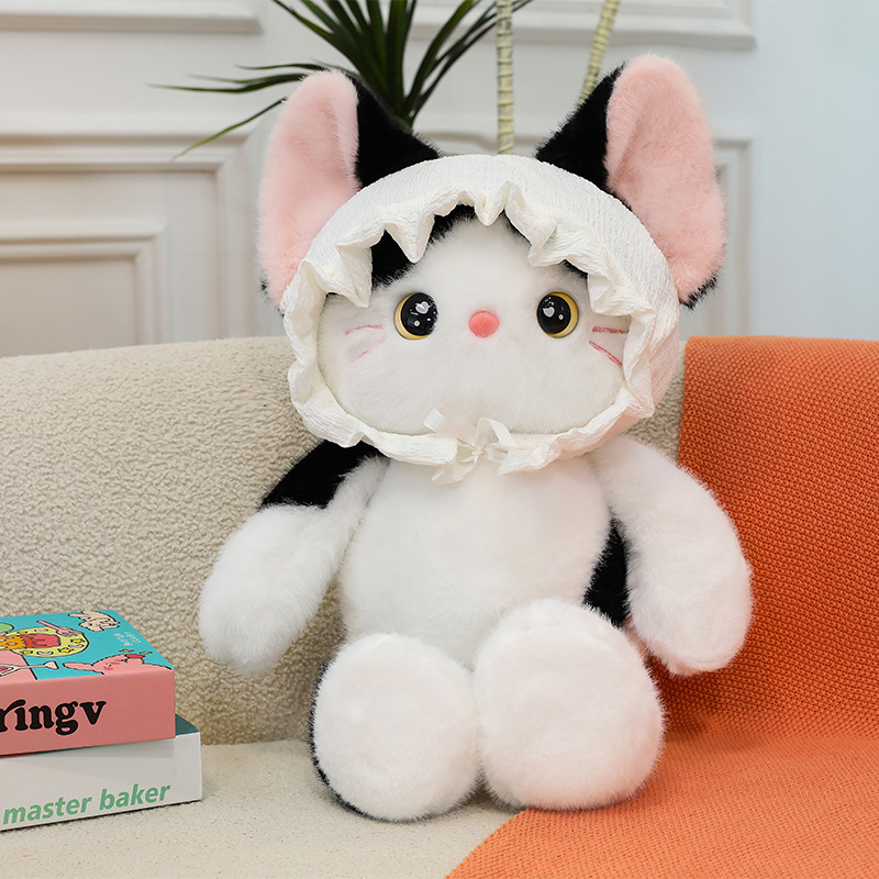 Wholesale of new baby caps, teddy bear plush toys, children's sleeping comfort cat cushions, girl rabbit dolls Specification image