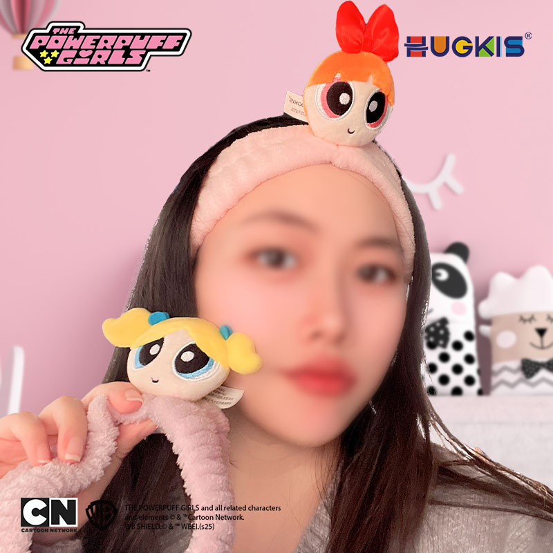 正版飞天小女警毛绒公仔束发带洗脸化妆可爱立体卡通小玩偶发箍头细节图