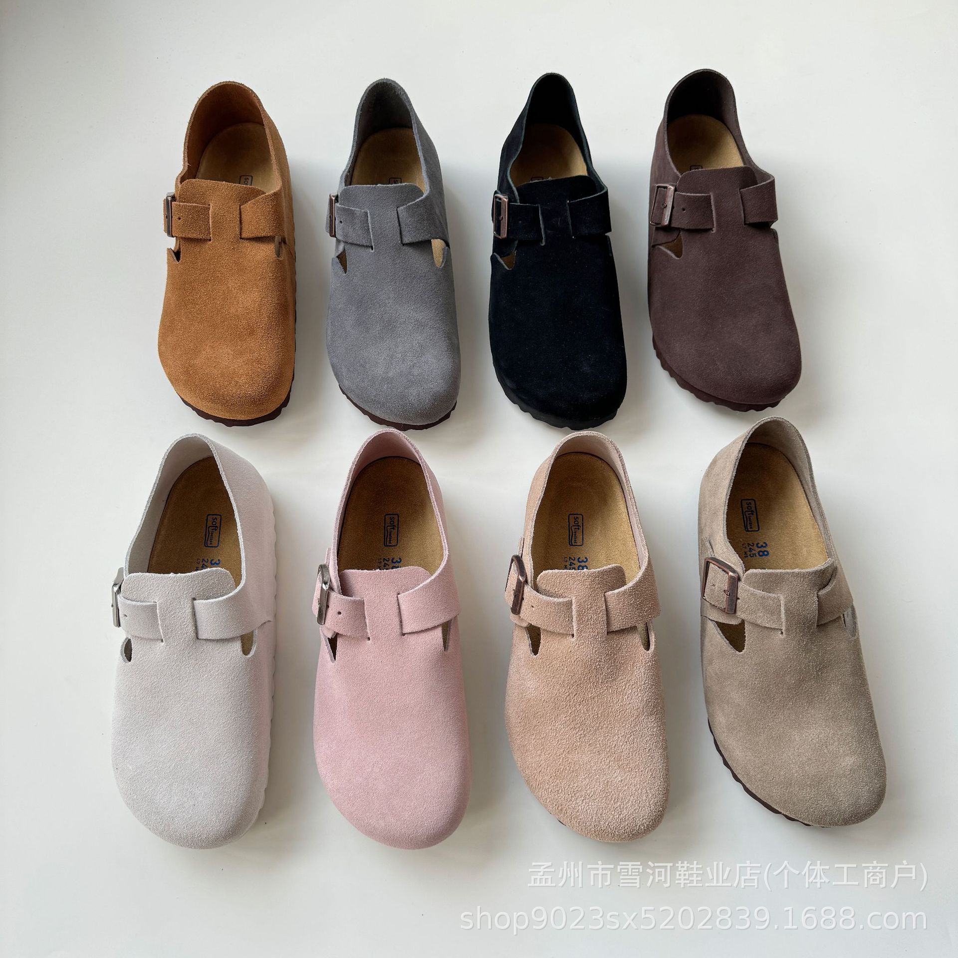 桑坡软木勃肯鞋女2024春秋一脚蹬懒人包头全包博肯厚底单鞋男简约