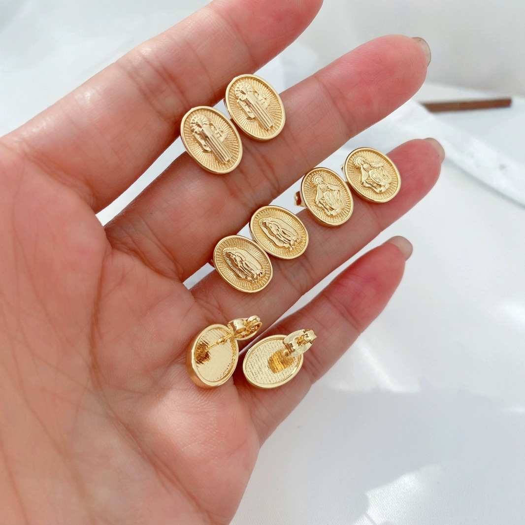 Wholesale of classic and versatile European and American fashionable new Virgin metal glossy stud earrings Application Scenario