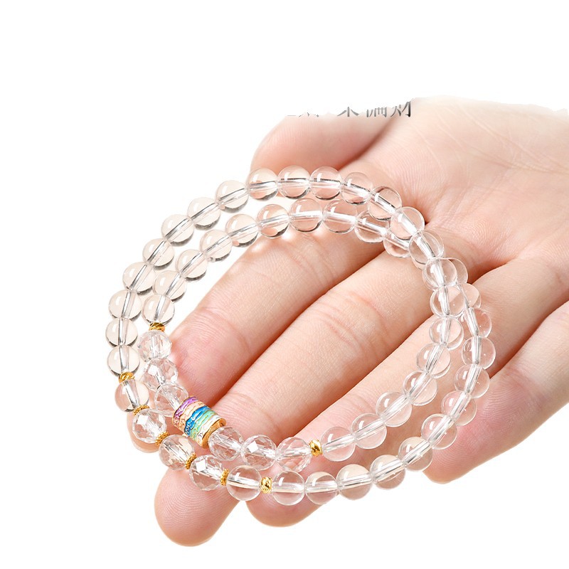 Natural pure white crystal bracelet for girls to bring good fortune and stabilize wealth. 2026 new style gift for your girlfriend Item Picture