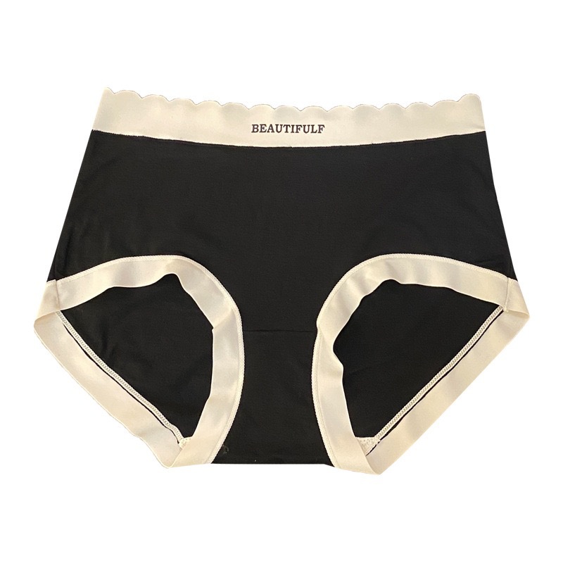 African and South American seamless girls' underwear, pure cotton mid-waist, extra-large size, 200 pounds, belly tightening, breathable and comfortable letter underwear Item Picture
