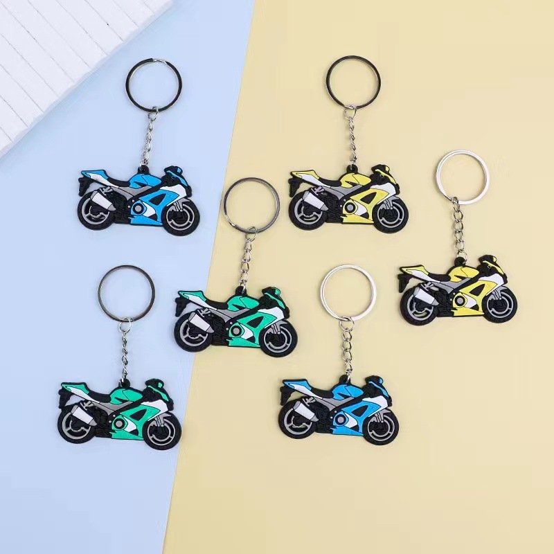 跨境厂家直销PVC软胶双面钥匙扣挂件汽车配件挂件活动礼品挂件