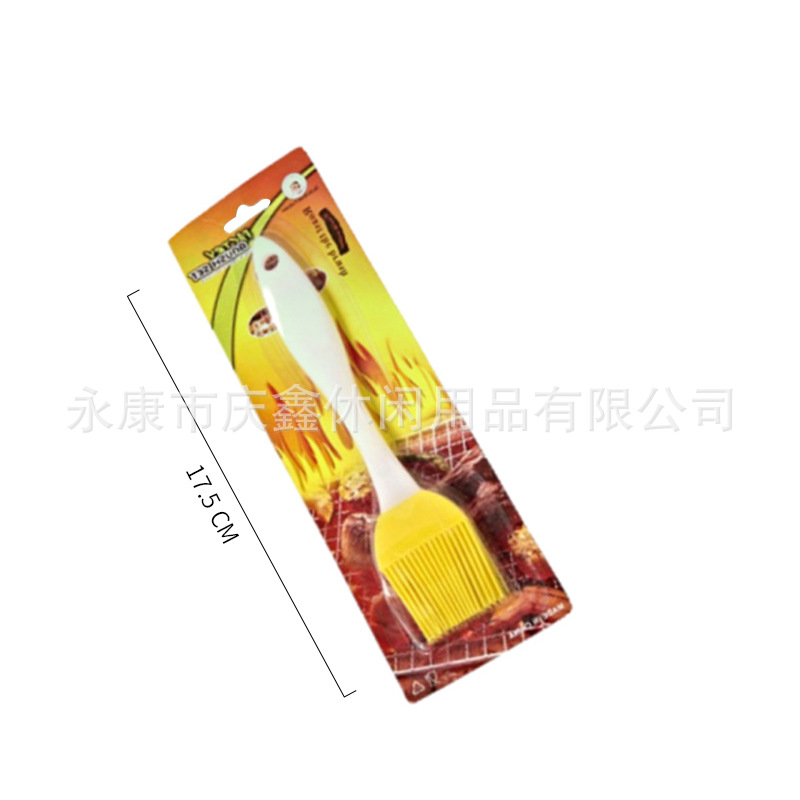 硅胶刷/食物刷/电动烧烤刷/油刷油瓶一体/BBQ清洁刷白底实物图