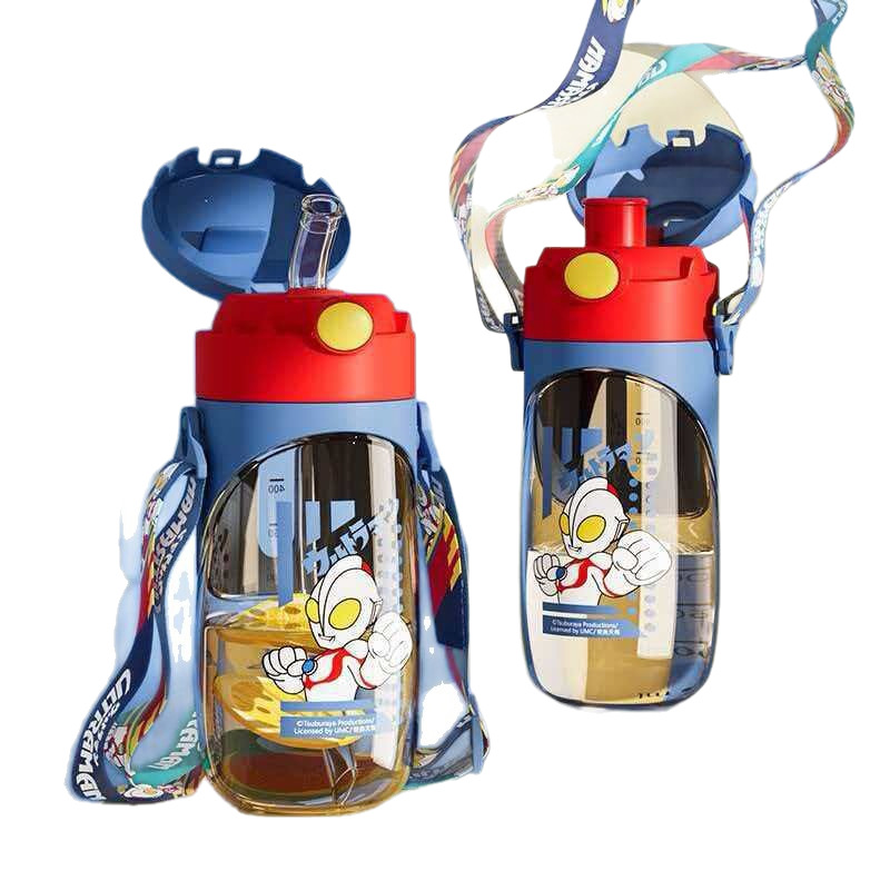 Spider-man Children's water cup made of PPSU material, a cute summer cup with a straw, a water bottle for boys, girls and toddlers to go to school Item Picture